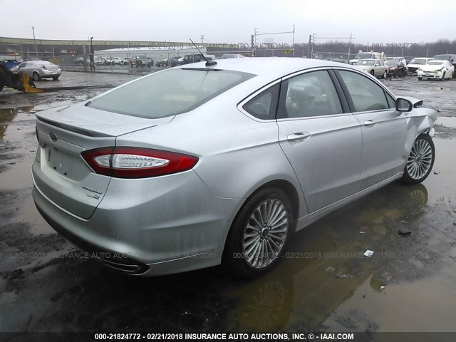 3FA6P0D92ER359880 - 2014 FORD FUSION TITANIUM SILVER photo 4