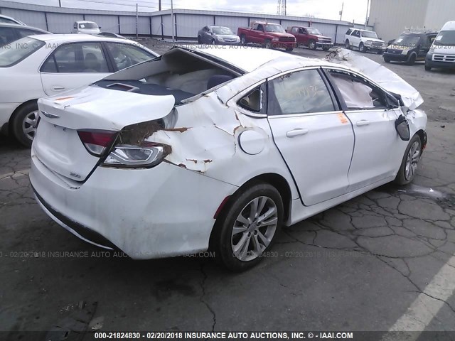 1C3CCCAB4FN642226 - 2015 CHRYSLER 200 LIMITED WHITE photo 4