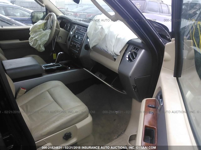 1FMFU17508LA87359 - 2008 FORD EXPEDITION EDDIE BAUER BLACK photo 5