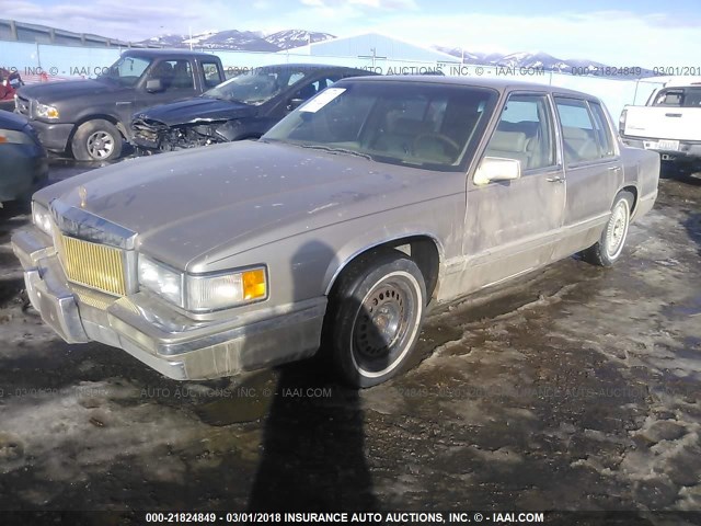 1G6CB53BXN4269174 - 1992 CADILLAC FLEETWOOD GOLD photo 2