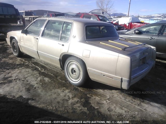 1G6CB53BXN4269174 - 1992 CADILLAC FLEETWOOD GOLD photo 3