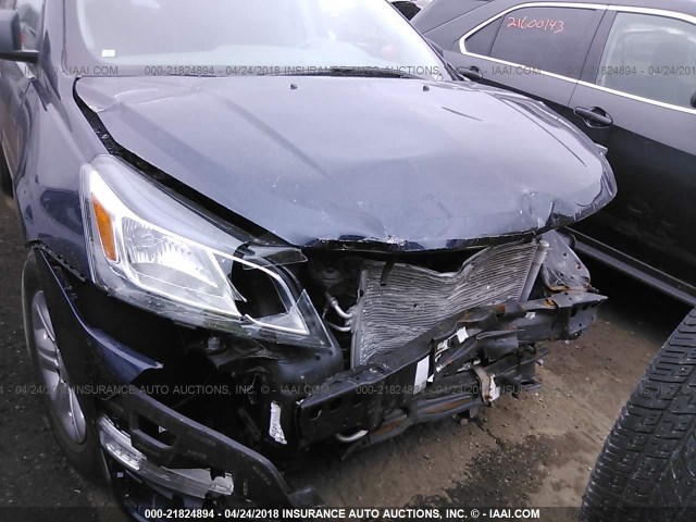 1GNKRFKD0FJ217088 - 2015 CHEVROLET TRAVERSE LS BLUE photo 6