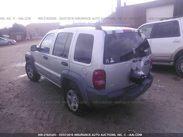 1J4GK48KX2W225090 - 2002 JEEP LIBERTY SPORT 银色 照片 3