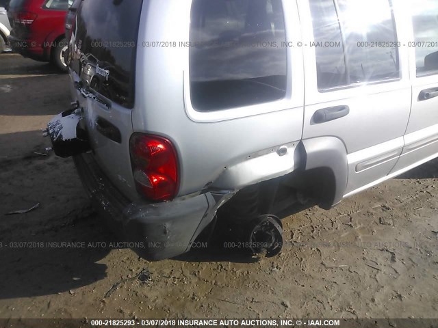 1J4GK48KX2W225090 - 2002 JEEP LIBERTY SPORT 银色 照片 6