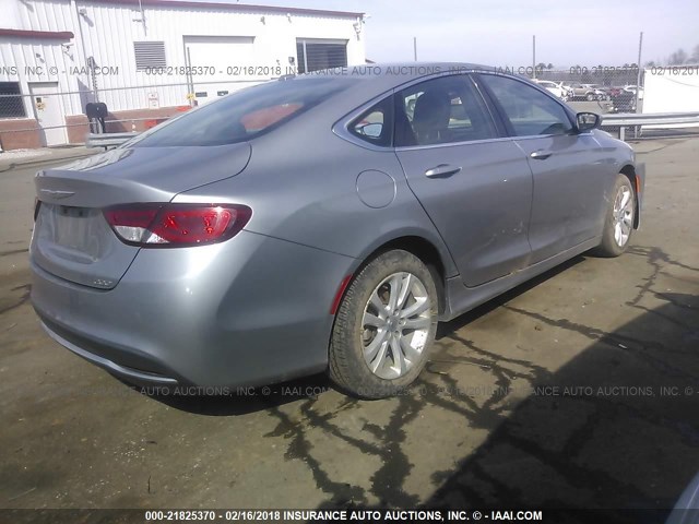 1C3CCCAB1FN723670 - 2015 CHRYSLER 200 LIMITED SILVER photo 4