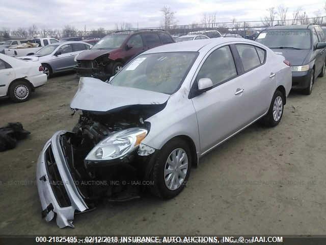 3N1CN7AP5EL835978 - 2014 NISSAN VERSA S/S PLUS/SV/SL SILVER photo 2