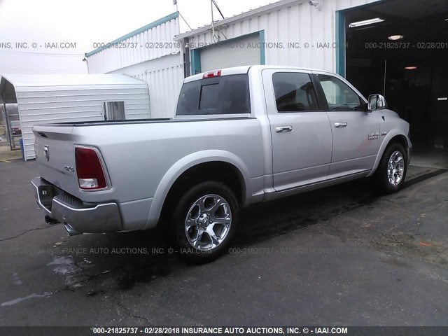 1C6RR7NT4HS527751 - 2017 RAM 1500 LARAMIE SILVER photo 4