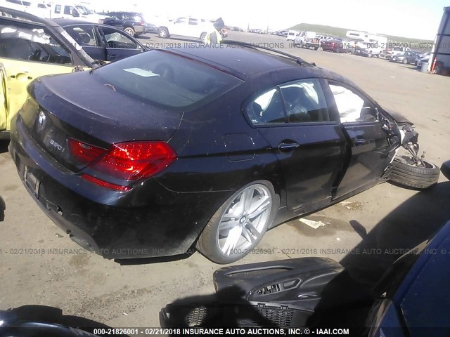 WBA6D4C57GD977388 - 2016 BMW 650 I/GRAN COUPE BLUE photo 4