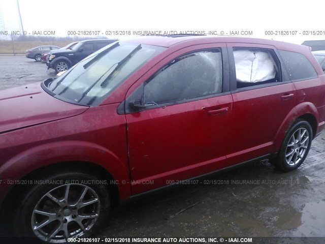 3C4PDCEG5FT632028 - 2015 DODGE JOURNEY R/T RED photo 6