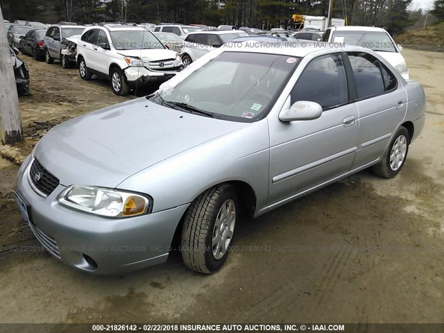 3N1CB51DX2L654390 - 2002 NISSAN SENTRA XE/GXE SILVER photo 2