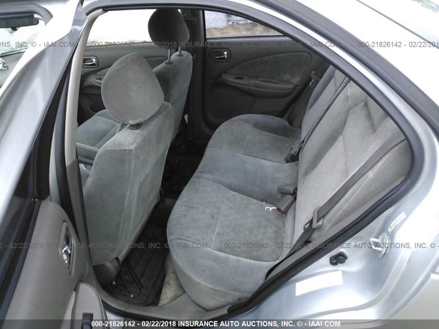 3N1CB51DX2L654390 - 2002 NISSAN SENTRA XE/GXE SILVER photo 8