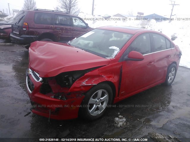 1G1PC5SB7F7150701 - 2015 CHEVROLET CRUZE LT RED photo 2