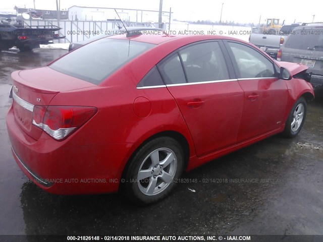1G1PC5SB7F7150701 - 2015 CHEVROLET CRUZE LT RED photo 4