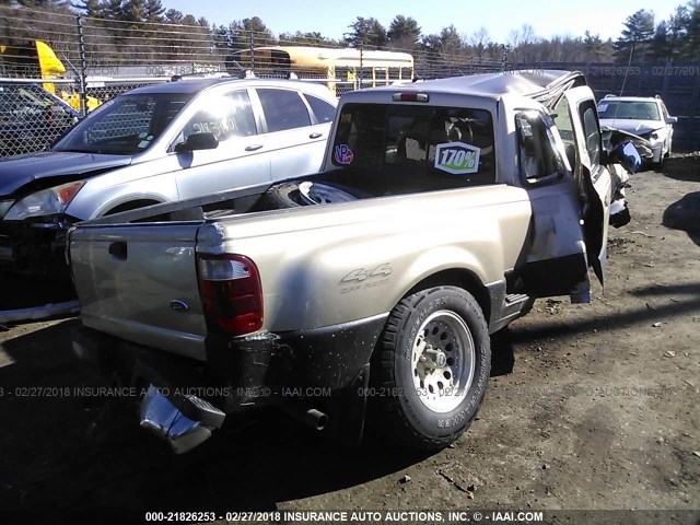 1FTZR45U82PA08812 - 2002 FORD RANGER SUPER CAB GOLD photo 4