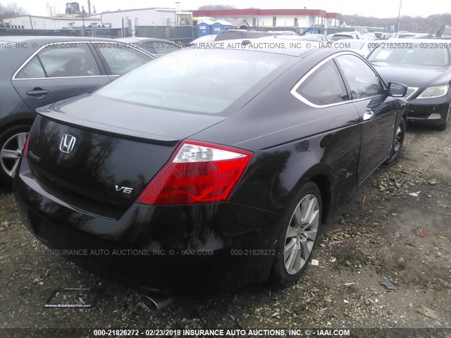 1HGCS22899A010878 - 2009 HONDA ACCORD EXL BLACK photo 4