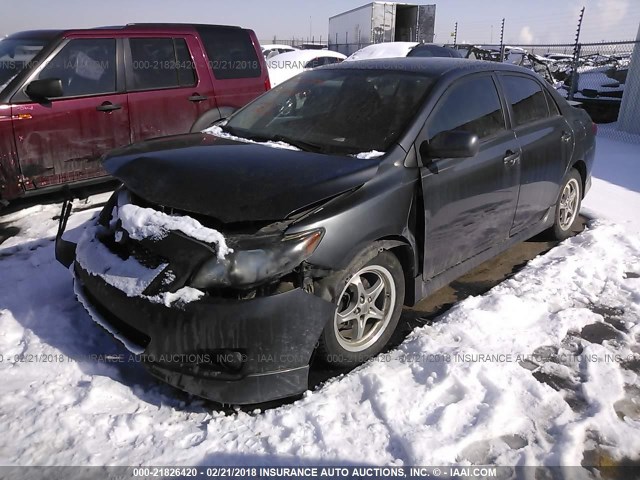 1NXBU40EX9Z016336 - 2009 TOYOTA COROLLA S/LE/XLE GRAY photo 2