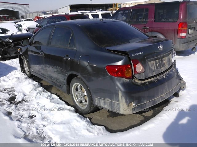 1NXBU40EX9Z016336 - 2009 TOYOTA COROLLA S/LE/XLE GRAY photo 3