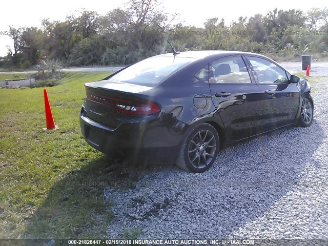 1C3CDFAA3GD706639 - 2016 DODGE DART SE BLACK photo 4