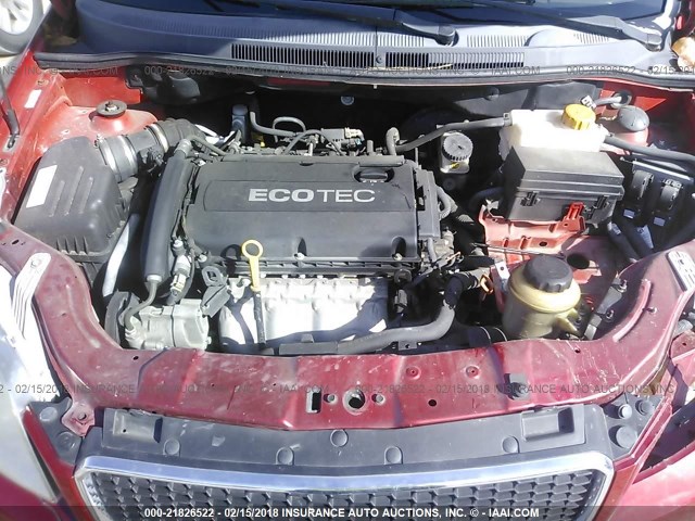 KL1TD6DE1BB252266 - 2011 CHEVROLET AVEO LS/LT 勃艮第红 照片 10