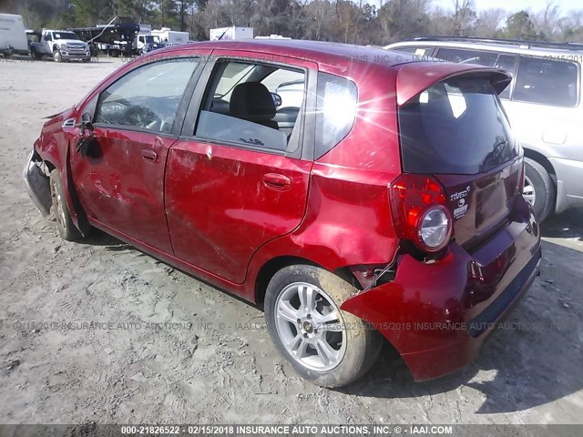 KL1TD6DE1BB252266 - 2011 CHEVROLET AVEO LS/LT BURGUNDY photo 3