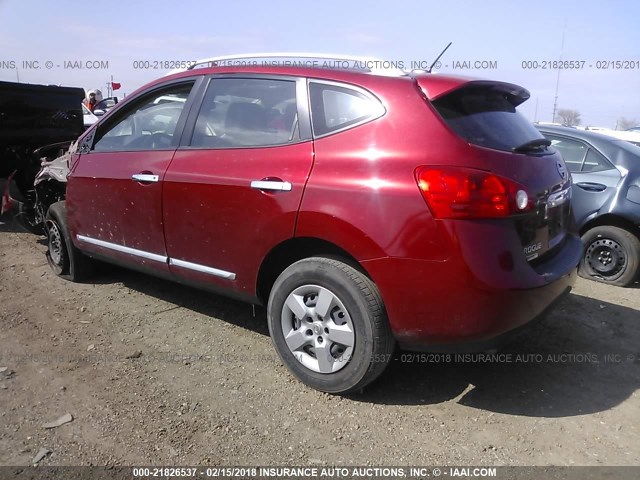 JN8AS5MT2FW667310 - 2015 NISSAN ROGUE SELECT S RED photo 3