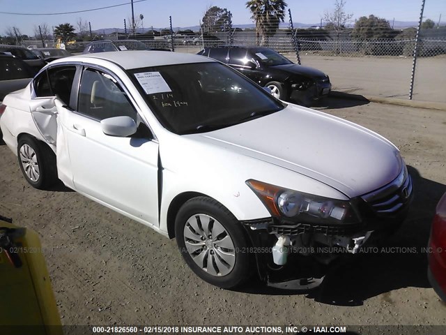 1HGCP2F36BA120941 - 2011 HONDA ACCORD LX WHITE photo 1