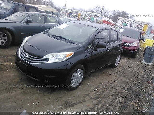 3N1CE2CP8EL374002 - 2014 NISSAN VERSA NOTE S/S PLUS/SV/SL BLACK photo 2