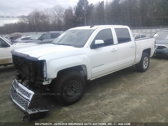 3GCPCREC3FG371316 - 2015 CHEVROLET SILVERADO C1500 LT WHITE photo 2