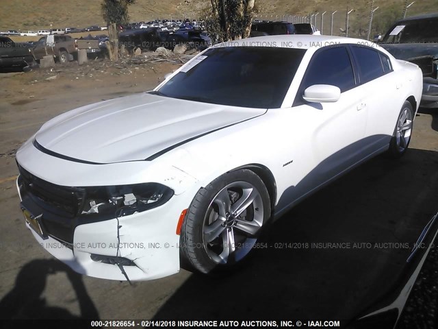 2C3CDXCT7GH258154 - 2016 DODGE CHARGER R/T WHITE photo 2