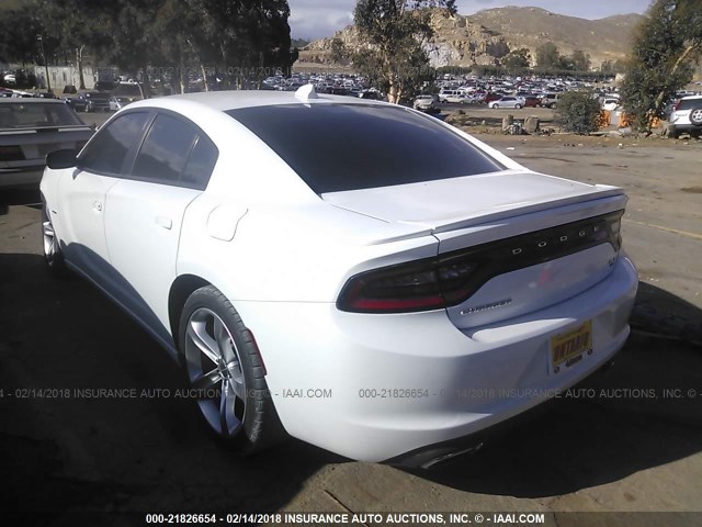 2C3CDXCT7GH258154 - 2016 DODGE CHARGER R/T WHITE photo 3