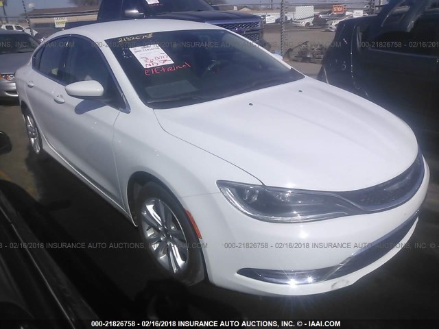 1C3CCCAB2FN756421 - 2015 CHRYSLER 200 LIMITED WHITE photo 1