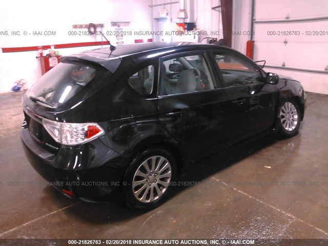 JF1GH61618G800747 - 2008 SUBARU IMPREZA 2.5I BLACK photo 4