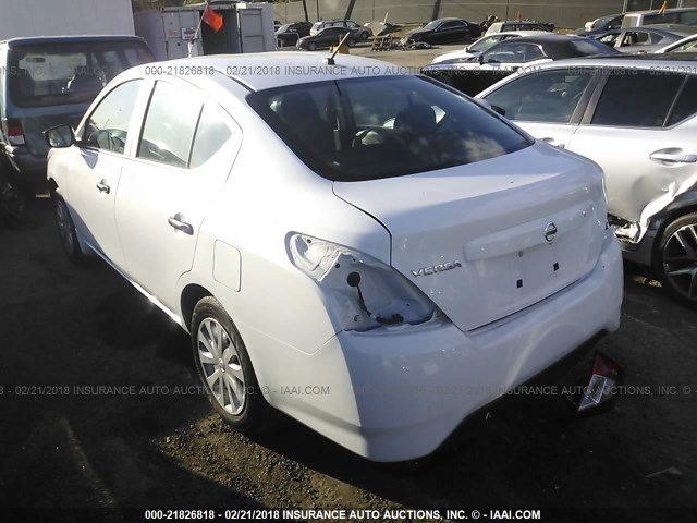 3N1CN7APXHL846804 - 2017 NISSAN VERSA S/S PLUS/SV/SL WHITE photo 3