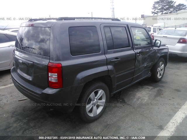 1C4NJPBB4ED917050 - 2014 JEEP PATRIOT SPORT GRAY photo 4