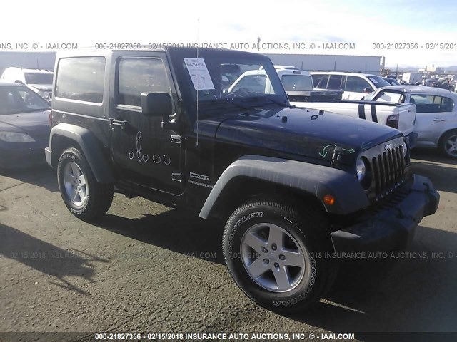 1C4GJWAG4DL687112 - 2013 JEEP WRANGLER SPORT BLACK photo 1