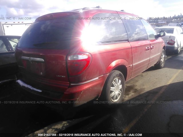 2C4GP64L25R191032 - 2005 CHRYSLER TOWN & COUNTRY LIMITED RED photo 4