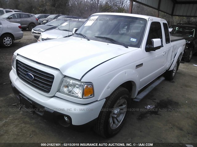 1FTYR14UX8PA31268 - 2008 FORD RANGER SUPER CAB WHITE photo 2