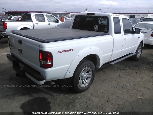 1FTYR14UX8PA31268 - 2008 FORD RANGER SUPER CAB WHITE photo 4