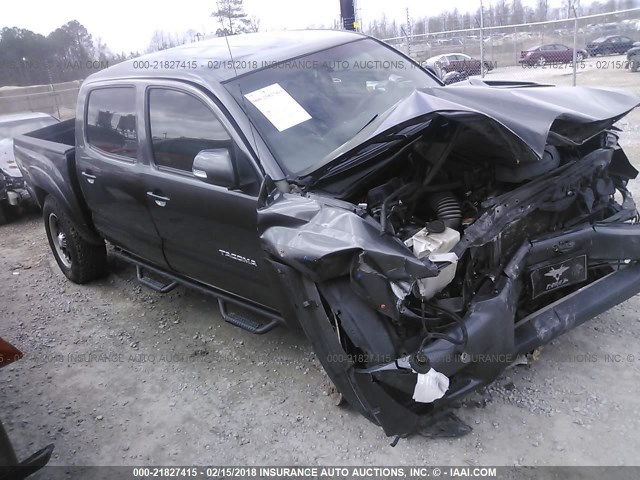 3TMLU4EN7DM121639 - 2013 TOYOTA TACOMA DOUBLE CAB ნაცრისფერი ფოტო 1