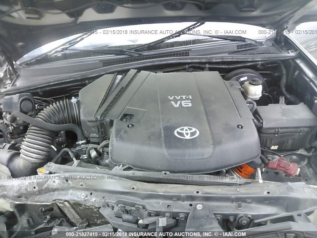 3TMLU4EN7DM121639 - 2013 TOYOTA TACOMA DOUBLE CAB ნაცრისფერი ფოტო 10