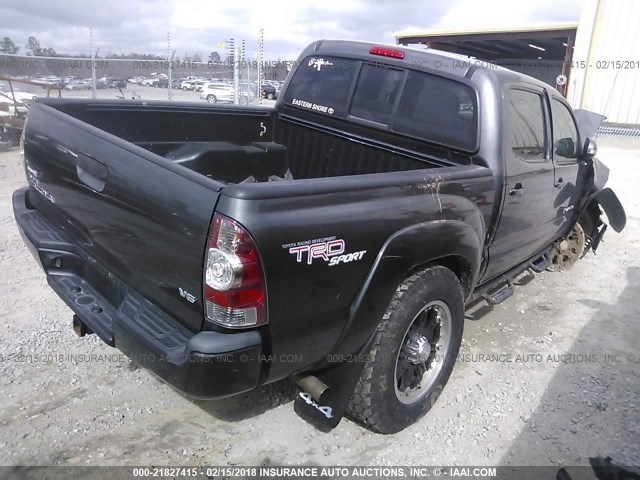 3TMLU4EN7DM121639 - 2013 TOYOTA TACOMA DOUBLE CAB GRAY photo 4