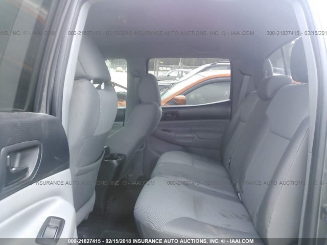 3TMLU4EN7DM121639 - 2013 TOYOTA TACOMA DOUBLE CAB ნაცრისფერი ფოტო 8