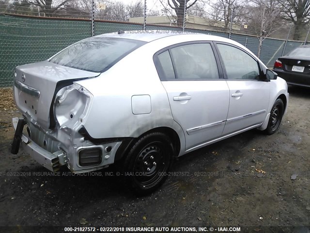 3N1AB6AP9AL664804 - 2010 NISSAN SENTRA 2.0/2.0S/SR/2.0SL SILVER photo 4