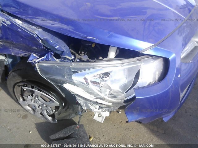 KMHCT4AE4EU623493 - 2014 HYUNDAI ACCENT GLS/GS BLUE photo 6