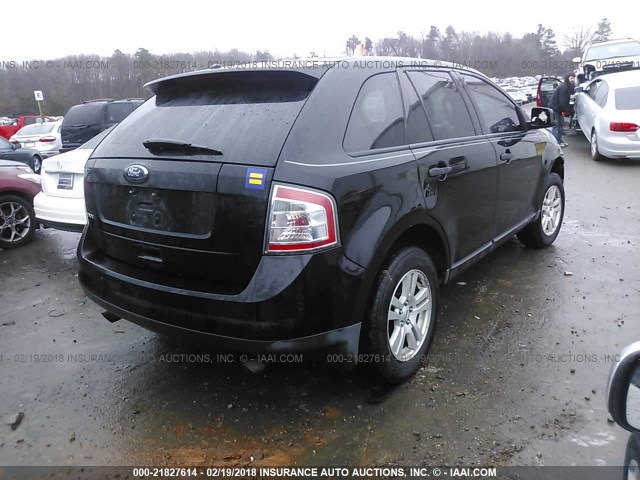 2FMDK36C98BA24026 - 2008 FORD EDGE SE BLACK photo 4