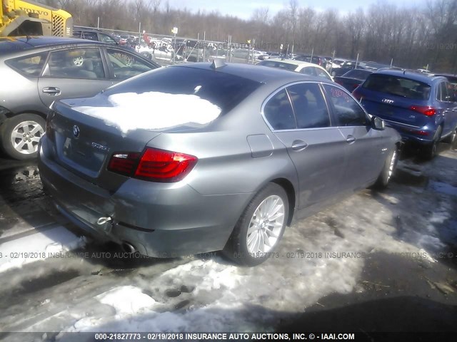 WBAFU7C56BC869540 - 2011 BMW 535 XI GRAY photo 4