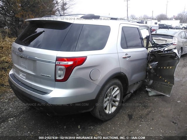 1FM5K7D81DGA27452 - 2013 FORD EXPLORER XLT SILVER photo 4