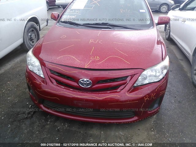 JTDBU4EE0B9161505 - 2011 TOYOTA COROLLA S/LE RED photo 6