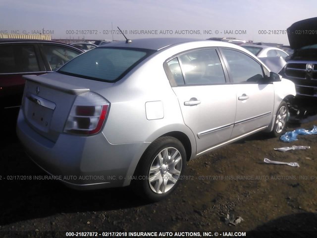 3N1AB6AP3CL716253 - 2012 NISSAN SENTRA 2.0/2.0S/SR/2.0SL SILVER photo 4