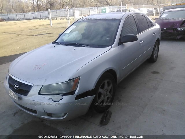 5NPEU46F26H015219 - 2006 HYUNDAI SONATA GLS/LX SILVER photo 2